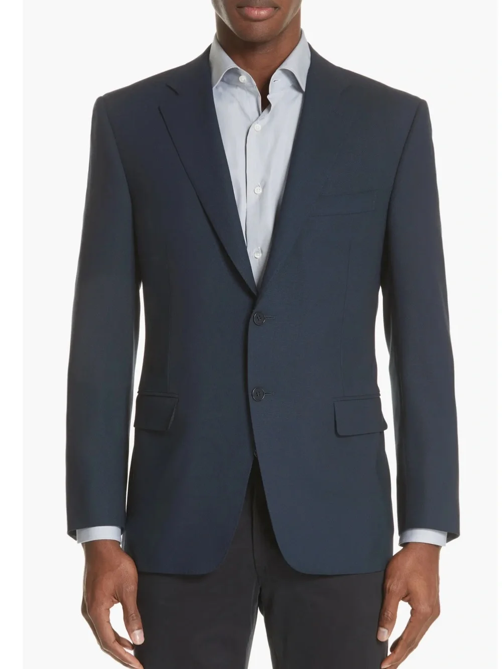 Canali Classic Fit Water Resistant Navy Wool Blazer Men’s Sz 42R